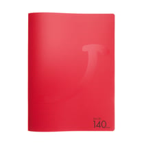 Cahier 140 pages petits carreaux 24 x 32 cm Polypropylène Cultura Rouge