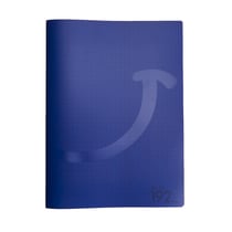 Cahier 192 pages grands carreaux 24 x 32 cm Polypropylène Cultura Bleu Marine