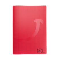 Cahier polypro 21 x 29,7 cm 140 pages grands carreaux Cultura - Rouge