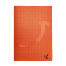 Cahier 48 pages grands carreaux A4 21 x 29,7 cm Polypropylène Cultura Orange