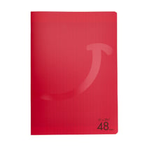 Cahier 48 pages grands carreaux A4 21 x 29,7 cm Polypropylène Cultura Rouge