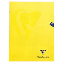 1 cahier polypro - Format A4 21 x 29.7 cm - Mimesys - Clairefontaine - 96 pages petits carreaux - Coloris assortis