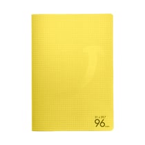 Cahier 96 pages petits carreaux A4 21 x 29,7 cm Polypropylène Cultura Jaune
