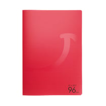Cahier 96 pages petits carreaux A4 21 x 29,7 cm Polypropylène Cultura Rouge