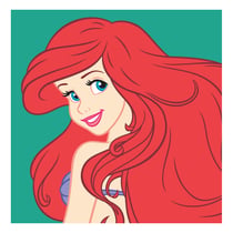 Canevas - Disney Princesse Ariel - 12x12cm