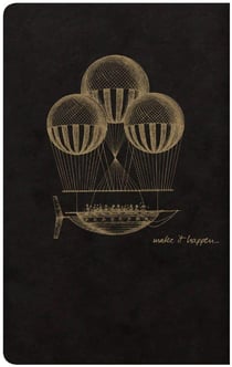 1 carnet - 7.5 x 12 cm - Flying Spirit Black - Clairefontaine - 48 pages lignées - Designs assortis