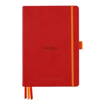 Carnet - Format A5 14.8 x 21 cm - Goalbook - Rhodia - 240 pages pointillées - Rouge coquelicot
