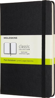 Carnet - 11.5 x 17.5 cm - Moleskine - Pages unies - Noir