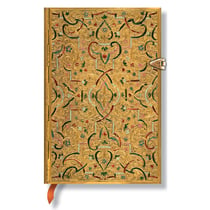 Carnet a couverture rigide marqueterie d'or - mini - ligne - 208 p.