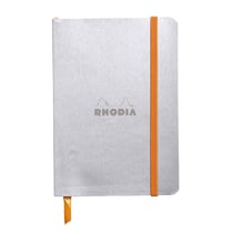 Carnet Clairefontaine - Argent - 10 x 14 cm - Rhodiarama - Rhodia - 144 pages lignées