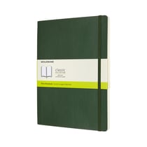Carnet - 19 x 25 cm - Moleskine - Pages unies - Vert mythe