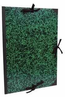 Carton à dessin 52x72 marbré vert à cordes