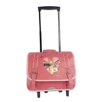 Cartable à roulettes IKKS London - Rose - 38 cm