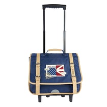 Cartable à roulettes IKKS Navy - Bleu - 2 compartiments