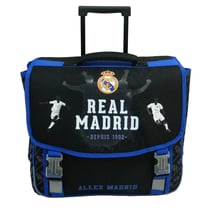 Cartable à roulettes CE2-CM1-CM2 40-41 cm - La Plume Dorée - Real Madrid