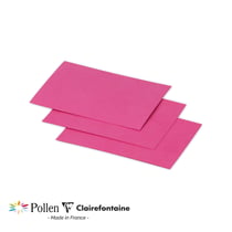 25 cartes Pollen 70x95 mm  - Rose fuchsia