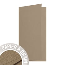 5 cartes pliées Grain de Pollen 105x210 mm - ficelle
