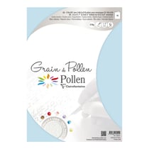 5 cartes pliées Grain de Pollen 148,5x210 mm  - bleu celeste