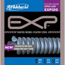 D'Addario EXP - Cordes pour guitare électrique - acier nickelé - super light, .009 / .011 / .016 / .024 / .032 / .042