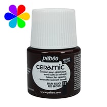 Pot 45 ml peinture céramique Pébéo Setacolor Ceramic - Brun rouge