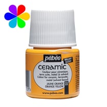 Pot 45 ml peinture céramique Pébéo Setacolor Ceramic - Jaune orangé