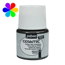 Pot 45 ml peinture céramique Pébéo Setacolor Ceramic - Metallisé