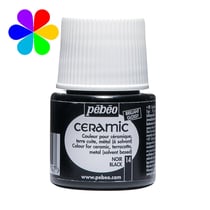 Pot 45 ml peinture céramique Pébéo Setacolor Ceramic - Noir