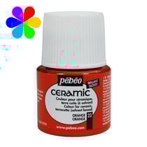 Pot 45 ml peinture céramique Pébéo Setacolor Ceramic - Orange