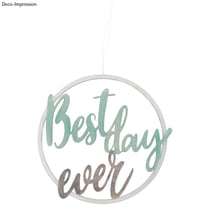 Cercle en bois - 30 cm - Best day ever