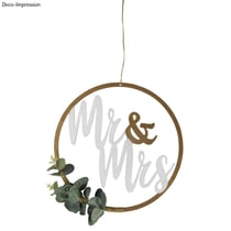 Cercle en bois - 30 cm - Mr & Mrs
