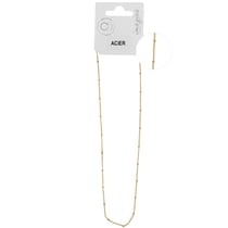 Chaîne bead en acier inoxydable doré 40 cm + 5 cm extension
