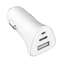 Chargeur de voiture - Just Green - Blanc