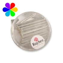 Chevilles en verre 30mm - argent 