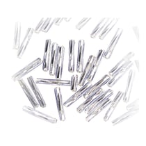 Chevilles en verre twistet - argent 