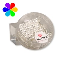 Chevilles en verre twisted 20 mm - argent 