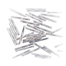 Chevilles en verre twistet 25 mm - argent 