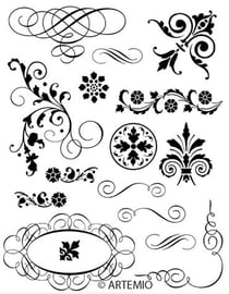 TAMP TRANSP FLEURS LYS CLEAR STAMPS FLEURS LYS