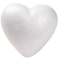 Coeur - polystyrène -  9 cm