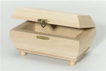 Boîte en bois avec couvercle ajouré motifs Art Déco Créalia 15 x 15 x 10 cm  - Supports Bois