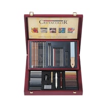 Coffret bois Dessin Cretacolor - 53 pièces