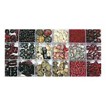 Coffret créatif de perles en verre - 240g - rouge