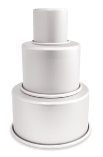 Boite à gâteau rigide carré blanche modulable en hauteur - Planète