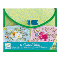Cartes colibri et fleur à pailleter