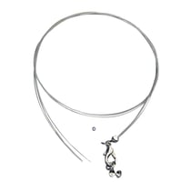 Collier 3 rangs fil câble - 0,5mm