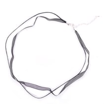 Collier court organza Créalia - Noir