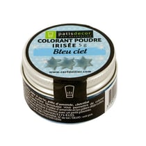 Colorant poudre - bleu ciel - 5 g - Patisdécor