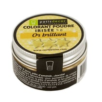 Colorant poudre - or brillant - 5 g - Patisdécor