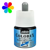 Encre aquarelle Colorex Pébéo - 45 ml - bleu lumière