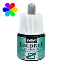 Encre aquarelle Colorex Pébéo - 45 ml - vert émeraude