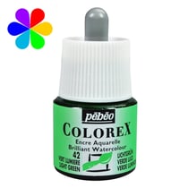 Encre aquarelle Colorex Pébéo - 45 ml - vert lumière